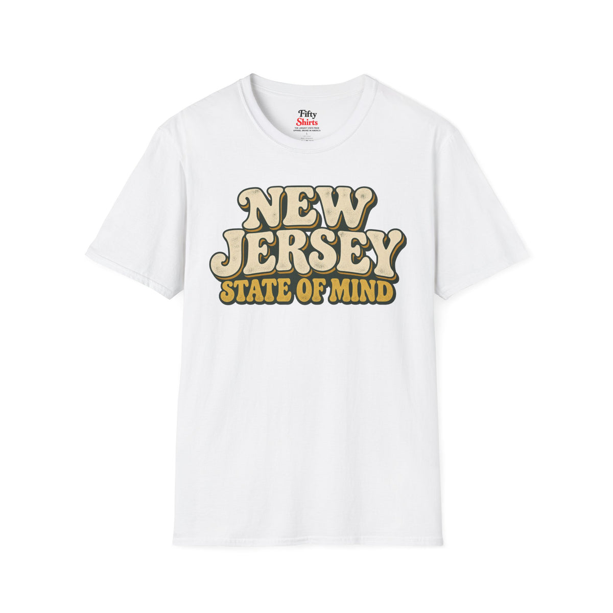 New Jersey State of Mind Unisex Softstyle T Shirt State Name Graphic Tee