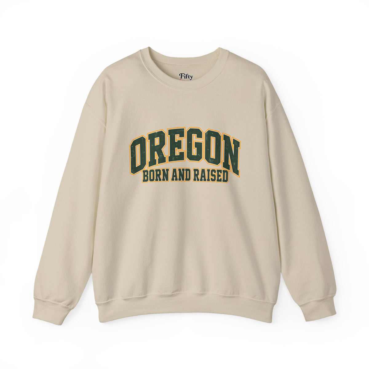 Oregon Born and Raised Old-School Athletic Unisex Sweatshirt Graphic