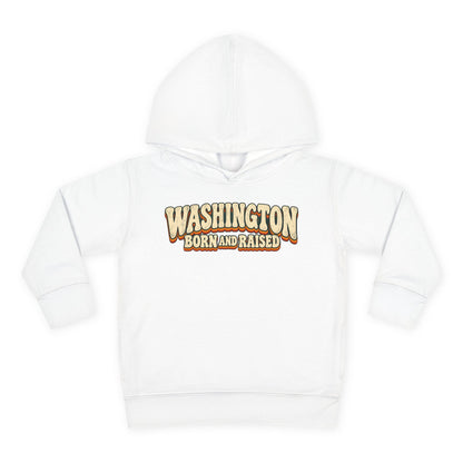 Washington Born and Raised Vintage 1970s Unisex Toddler Pullover Fleece Hoodie