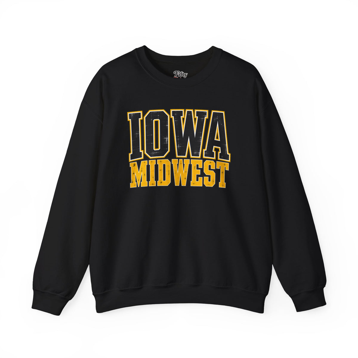 Iowa Midwest Unisex Crewneck Sweatshirt State Name Graphic