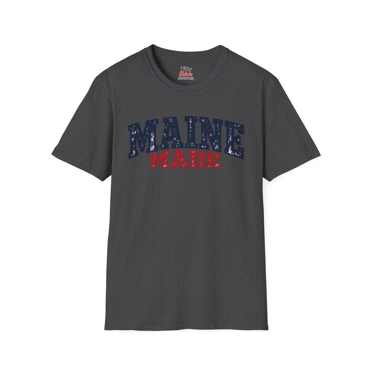 Maine Made Unisex Softstyle T Shirt State Name Graphic Tee