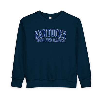 Kentucky Born and Raised Classic Collegiate Unisex Toddler Sweatshirt
