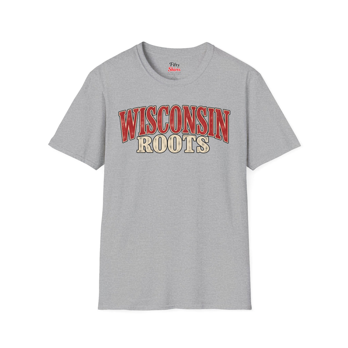 Wisconsin Roots Unisex Softstyle T Shirt State Name Graphic Tee