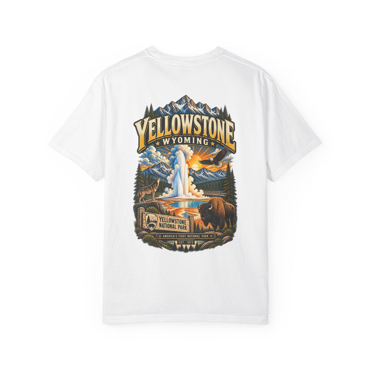 Yellowstone Wyoming Unisex Comfort Color 1717 Streetwear Graphic Tee