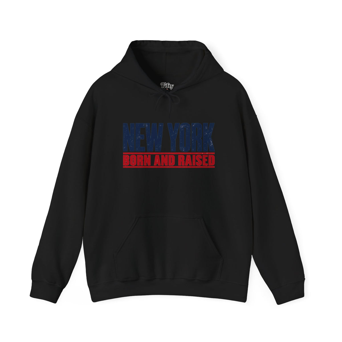 New York Born and Raised Minimal Modern Unisex Hoodie Graphic