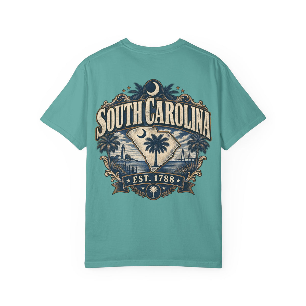 South Carolina Established 1788 Unisex Comfort Color 1717 Streetwear Graphic Tee