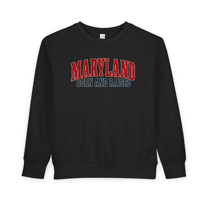 Maryland Born and Raised Chesapeake Heritage Unisex Toddler Sweatshirt