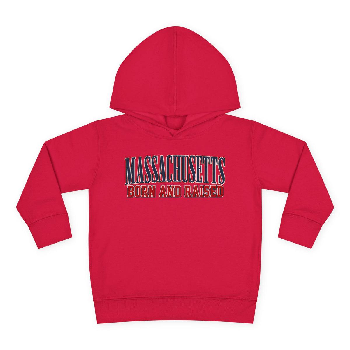 Massachusetts Born and Raised High-End Editorial Unisex Toddler Pullover Fleece Hoodie