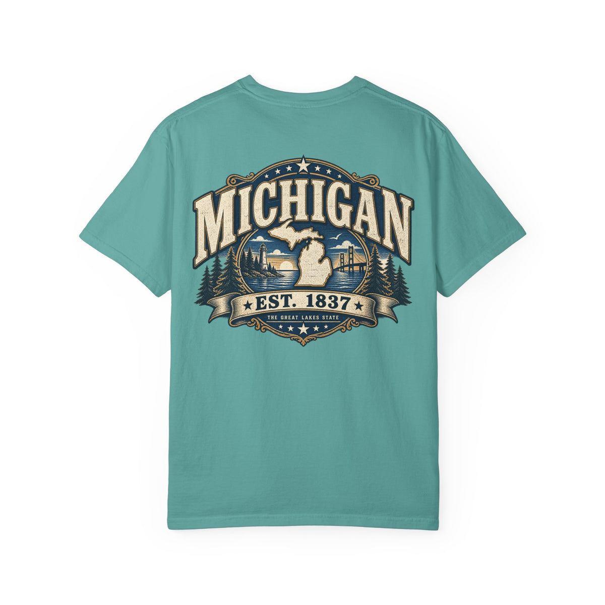 Michigan Established 1837 Unisex Comfort Color 1717 Streetwear Graphic Tee
