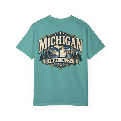 Michigan Established 1837 Unisex Comfort Color 1717 Streetwear Graphic Tee