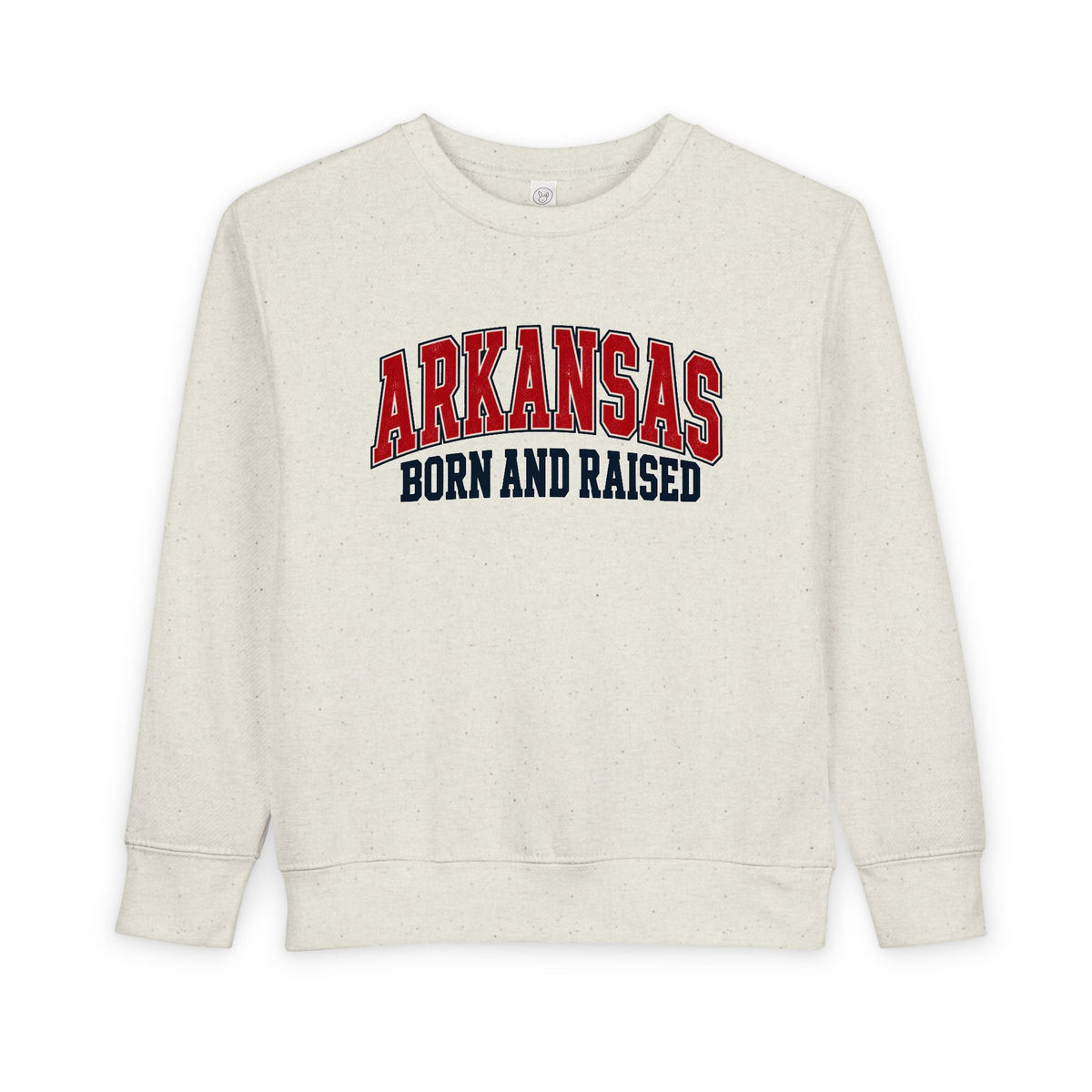 Arkansas Born and Raised Vintage Athletic Heritage Unisex Toddler Sweatshirt