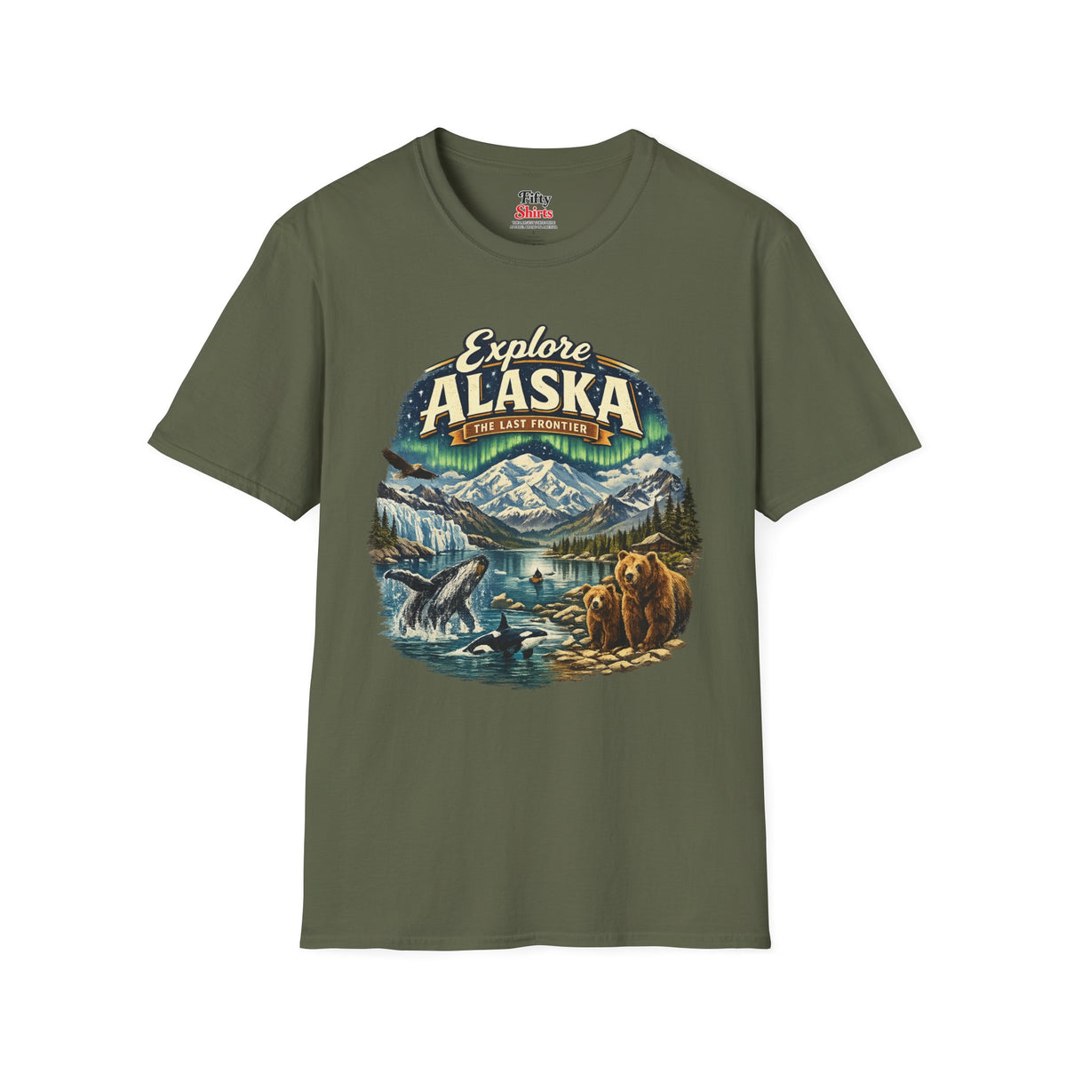 Explore Alaska Unisex Softstyle T Shirt State Pride Graphic Tee Collections FS03