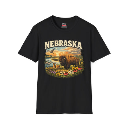 Nebraska Wildlife Unisex Softstyle T Shirt State Pride Graphic Tee Collections FS03