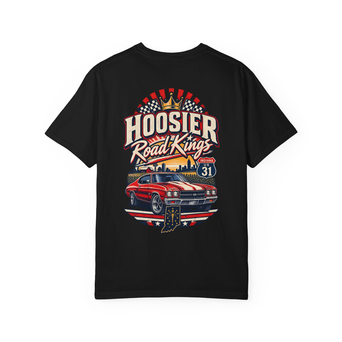 Indiana Hoosier Road Kings Unisex Comfort Color 1717 Streetwear Graphic Tee