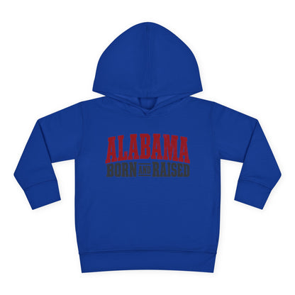 Alabama Born and Raised Rugged Workwear Unisex Toddler Pullover Fleece Hoodie