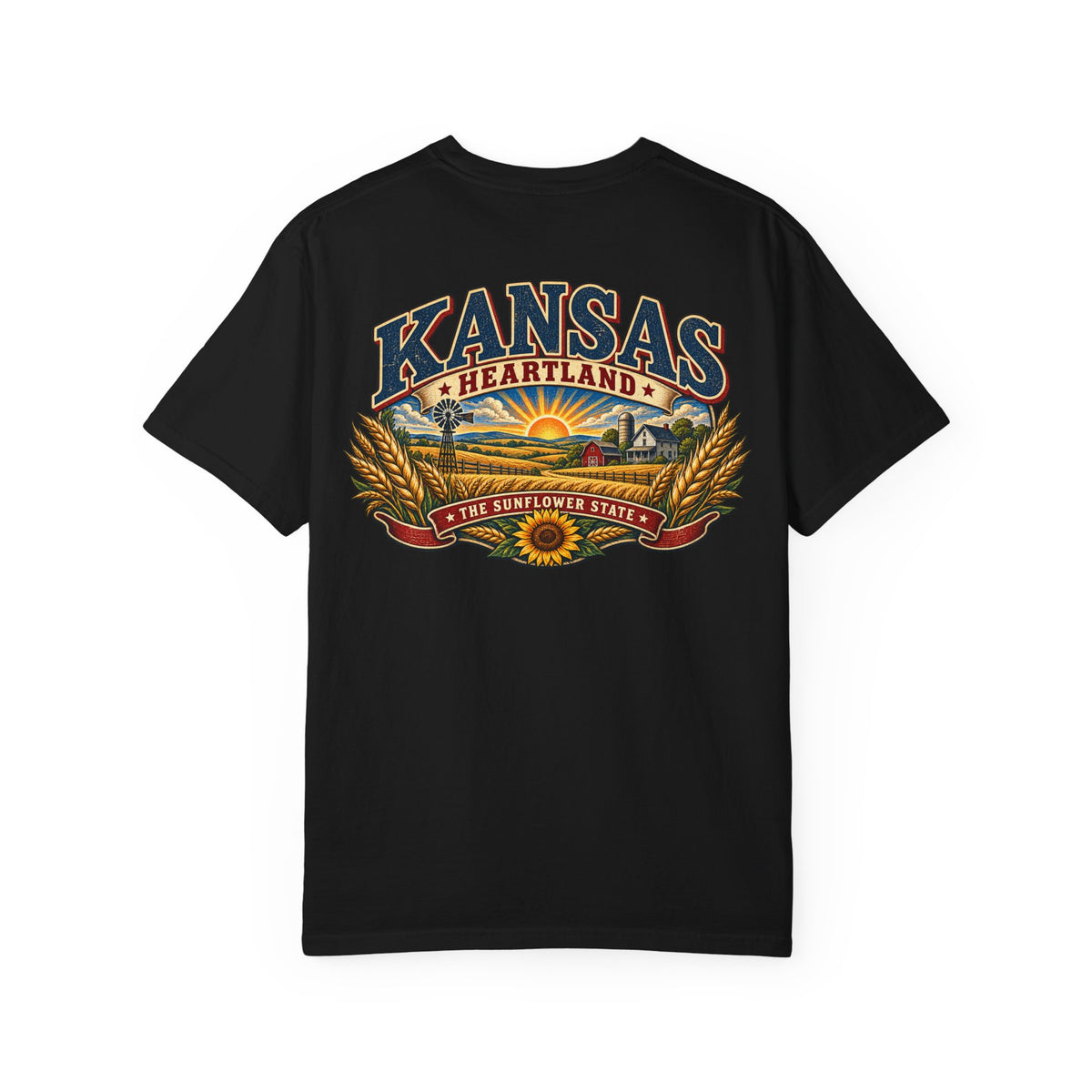 Kansas Heartland Unisex Comfort Color 1717 Streetwear Graphic Tee