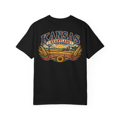 Kansas Heartland Unisex Comfort Color 1717 Streetwear Graphic Tee