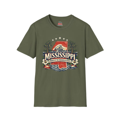 Mississippi State Pride Unisex Softstyle T Shirt State Pride Graphic Tee Collections FS03