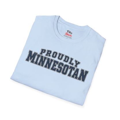 Proudly Minnesotan Unisex Softstyle T Shirt State Name Graphic Tee