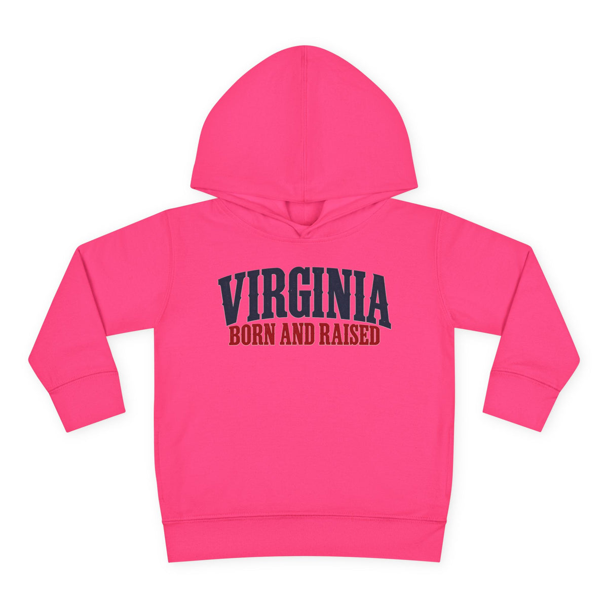 Virginia Born and Raised Premium Heritage Unisex Toddler Pullover Fleece Hoodie