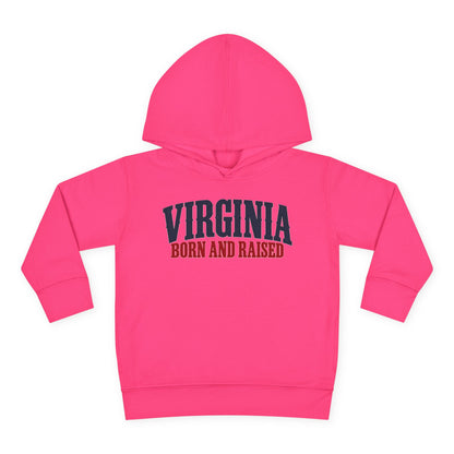 Virginia Born and Raised Premium Heritage Unisex Toddler Pullover Fleece Hoodie