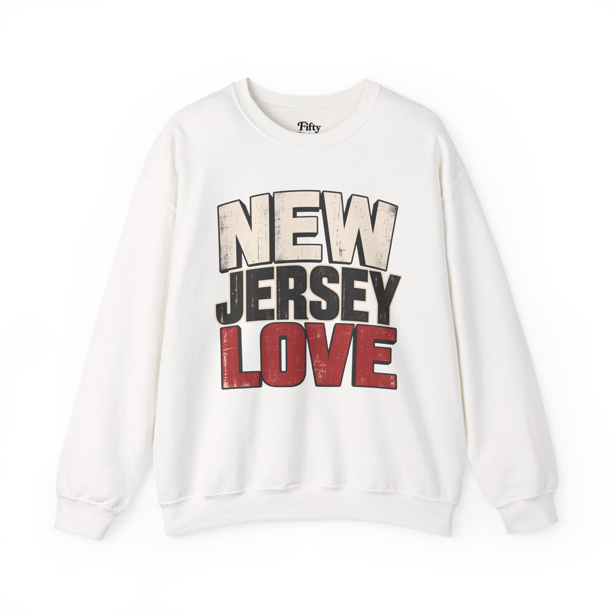 New Jersey Love Unisex Crewneck Sweatshirt State Name Graphic