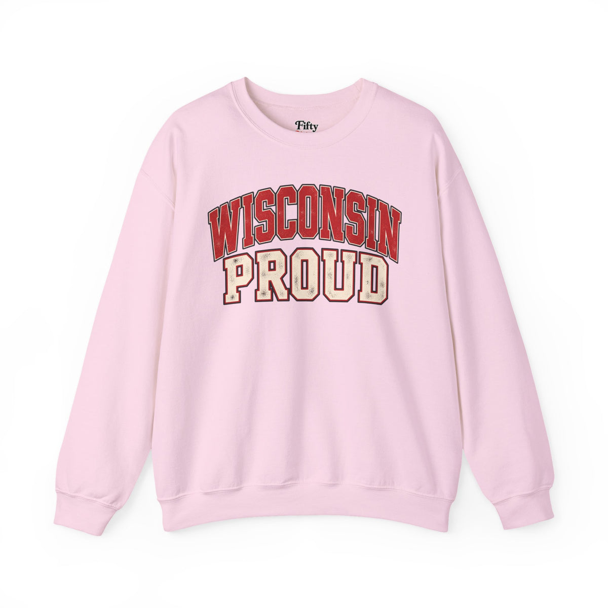 Wisconsin Proud Unisex Crewneck Sweatshirt State Name Graphic
