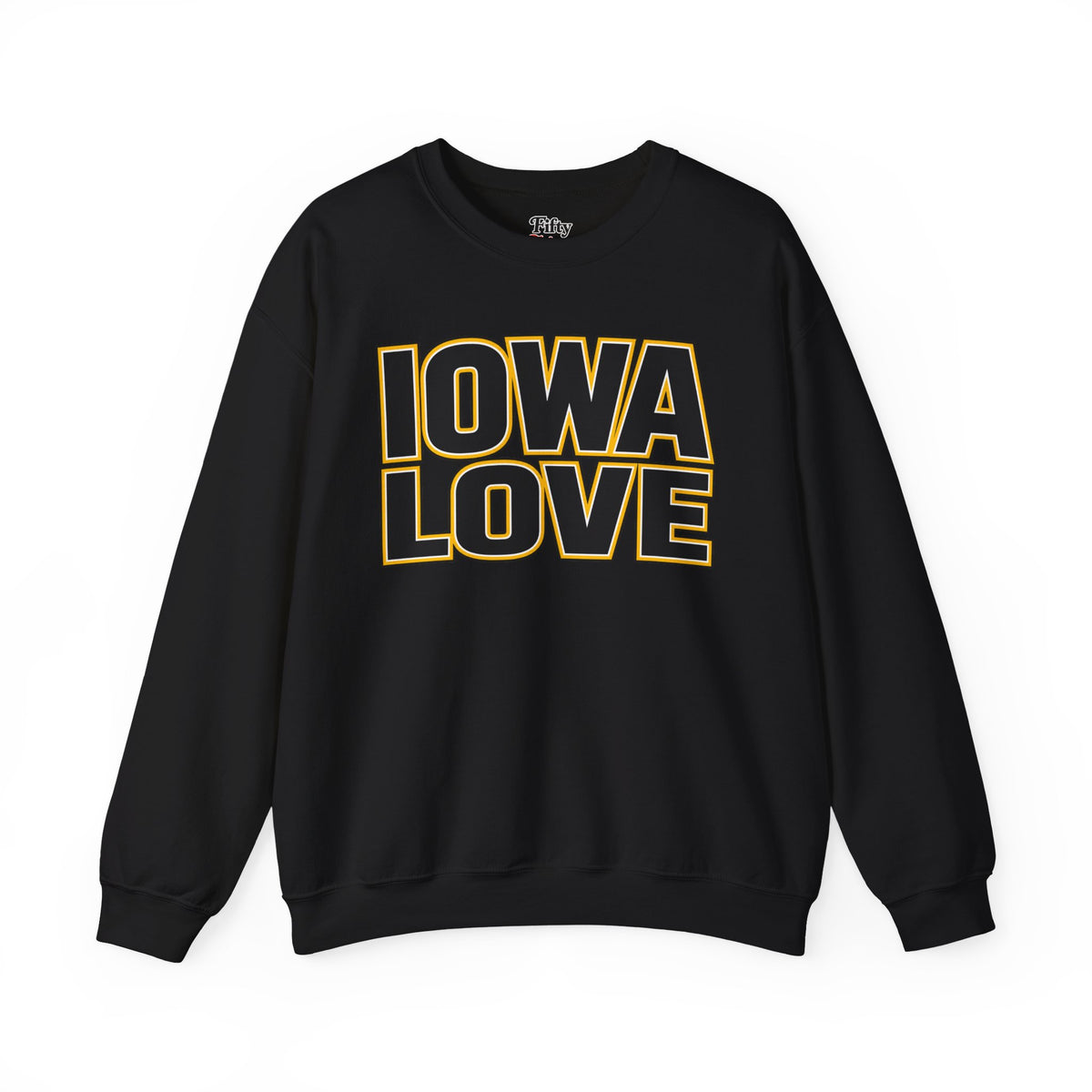 Iowa Love Unisex Crewneck Sweatshirt State Name Graphic