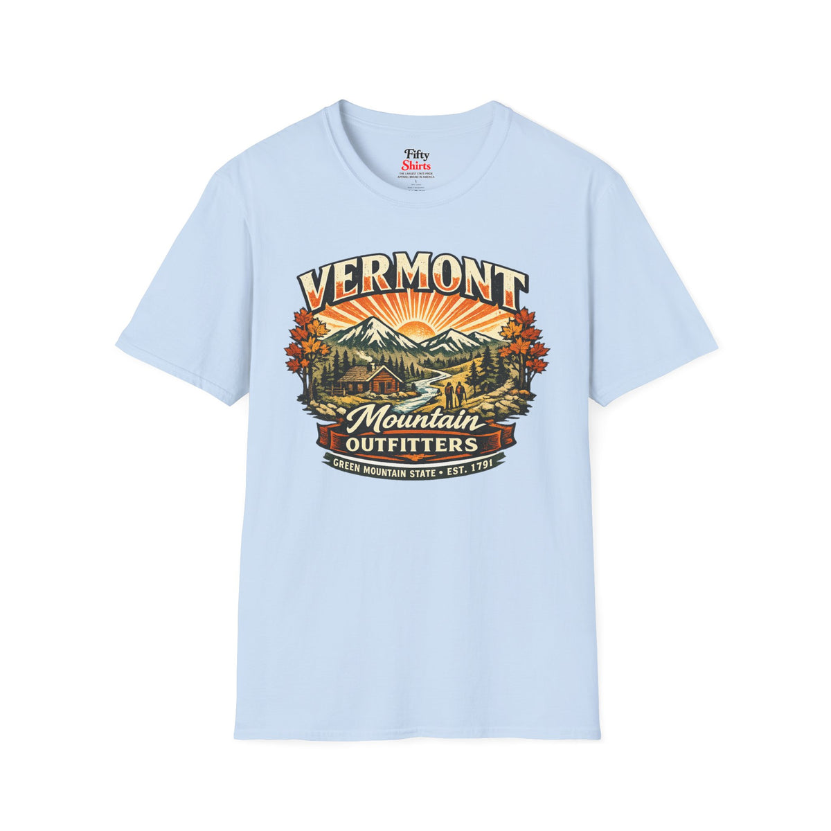 Vermont Mountain Outfitters Unisex Softstyle T Shirt State Pride Graphic Tee Collections FS03