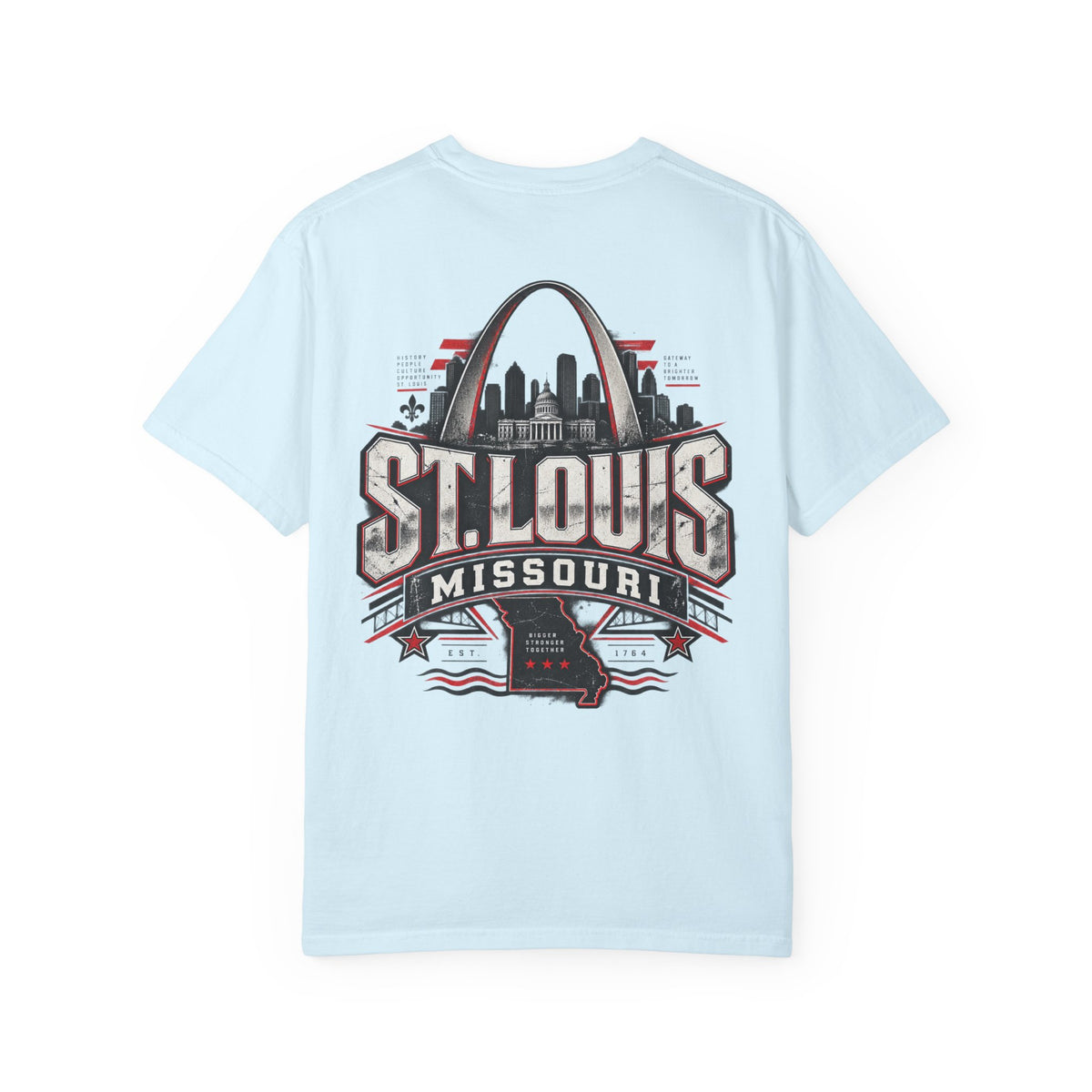 St. Louis Missouri Unisex Comfort Color 1717 Streetwear Graphic Tee