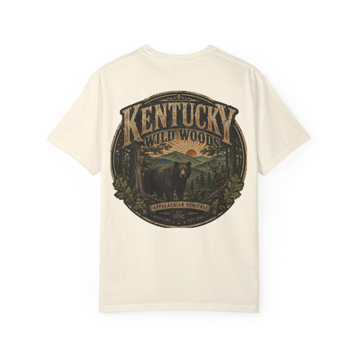 Kentucky Wild Woods Unisex Comfort Color 1717 Streetwear Graphic Tee