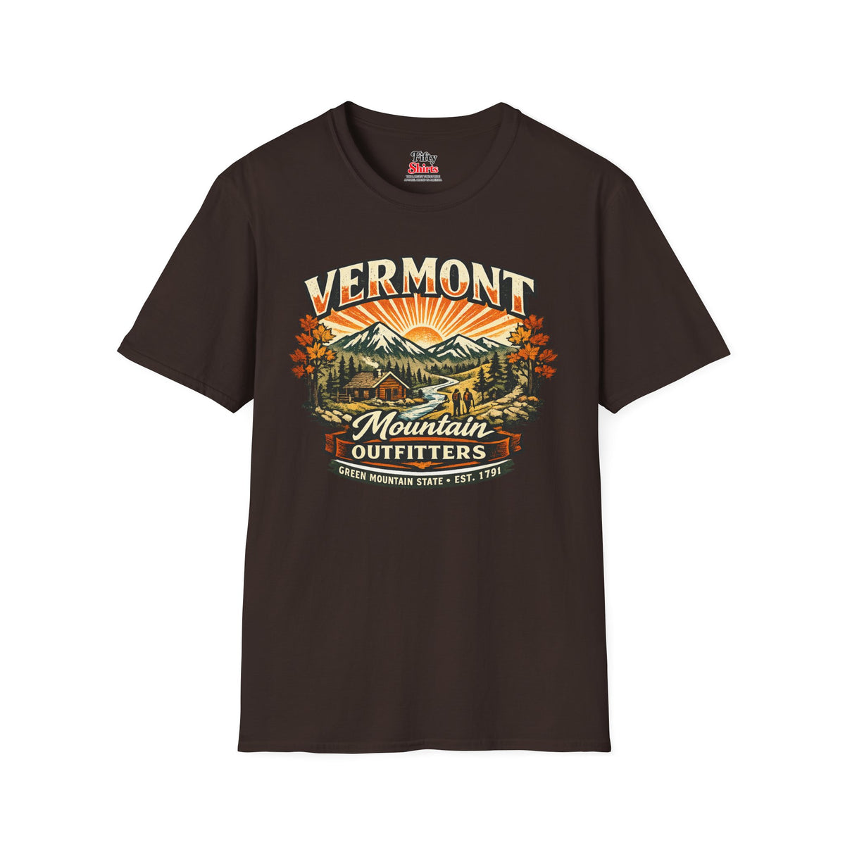 Vermont Mountain Outfitters Unisex Softstyle T Shirt State Pride Graphic Tee Collections FS03