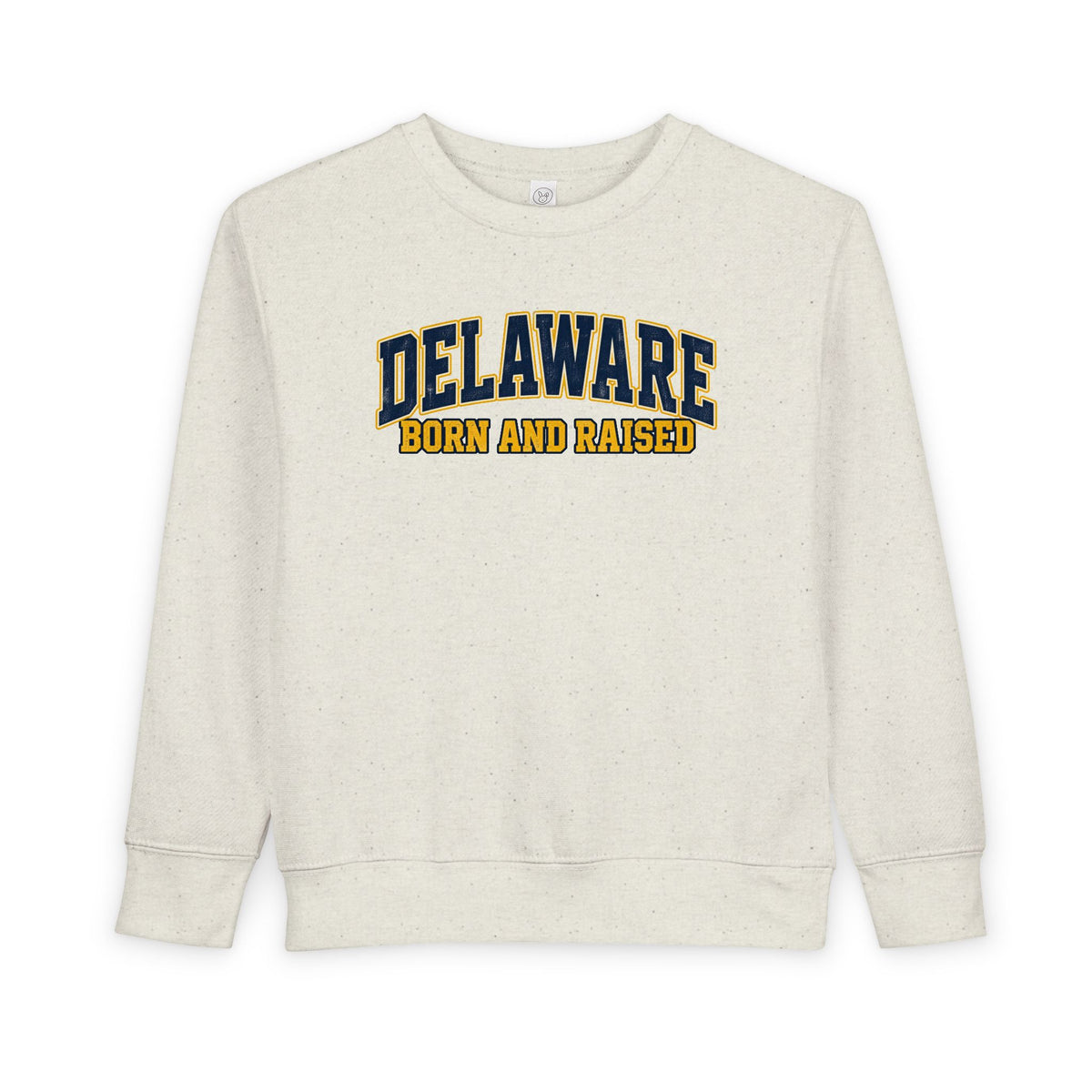 Delaware Born and Raised Old-School Athletic Unisex Toddler Sweatshirt
