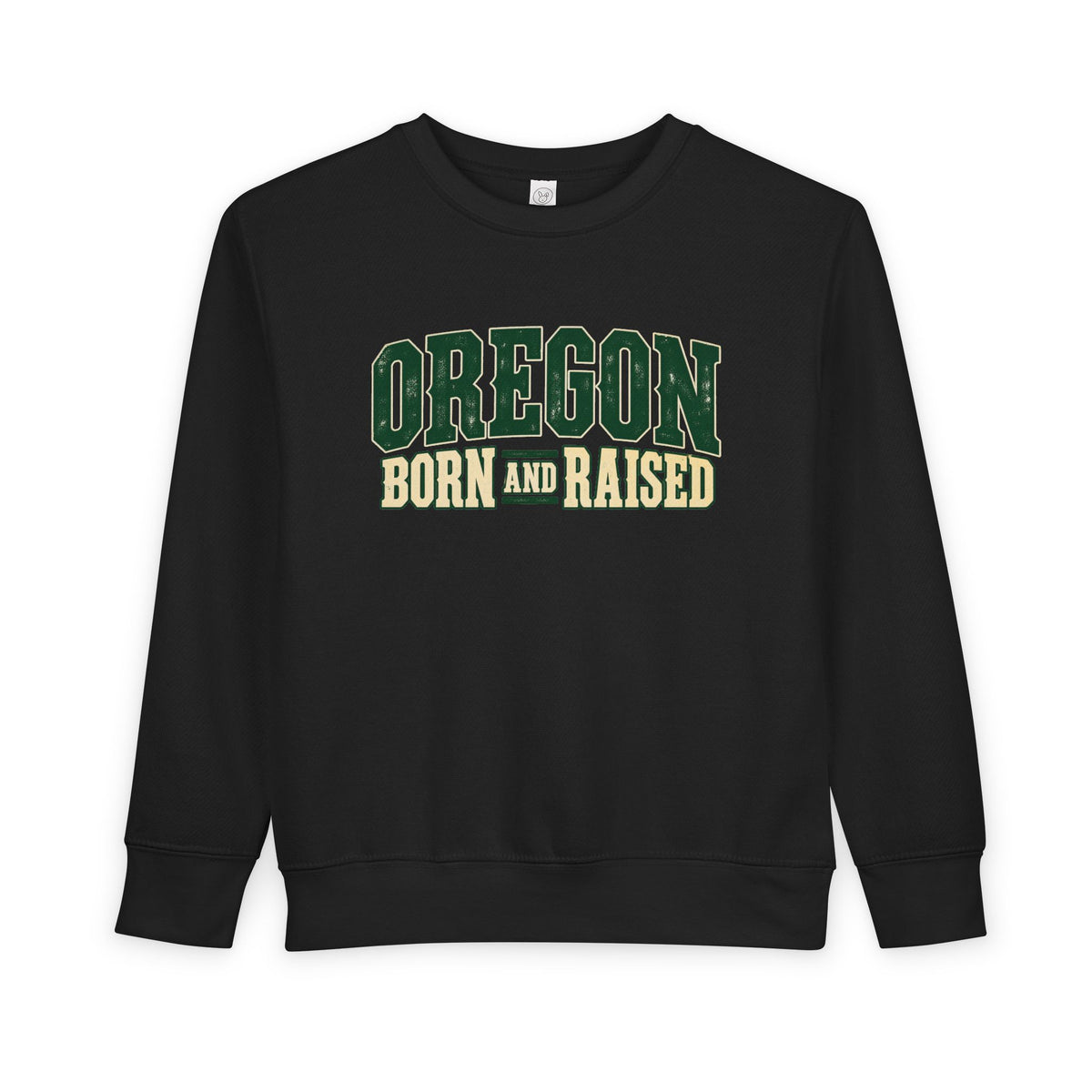 Oregon Born and Raised Pacific Northwest Americana Unisex Toddler Sweatshirt