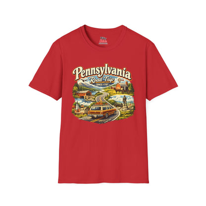 Pennsylvania Road Trip Unisex Softstyle T Shirt State Pride Graphic Tee Collections FS03