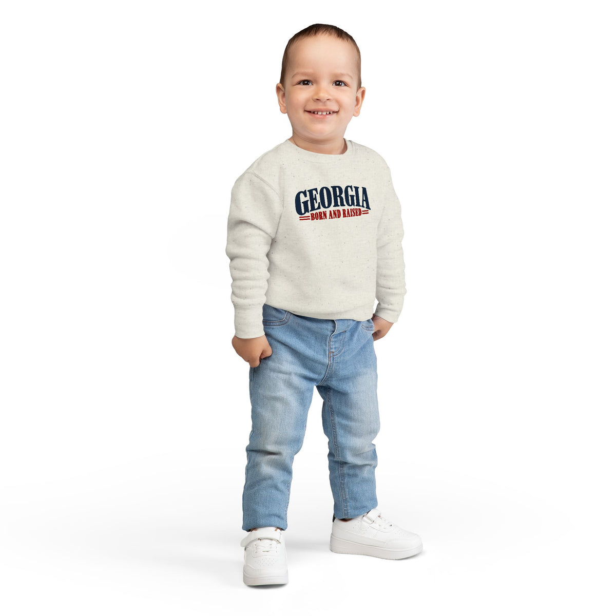 Georgia Born and Raised Premium Heritage Unisex Toddler Sweatshirt