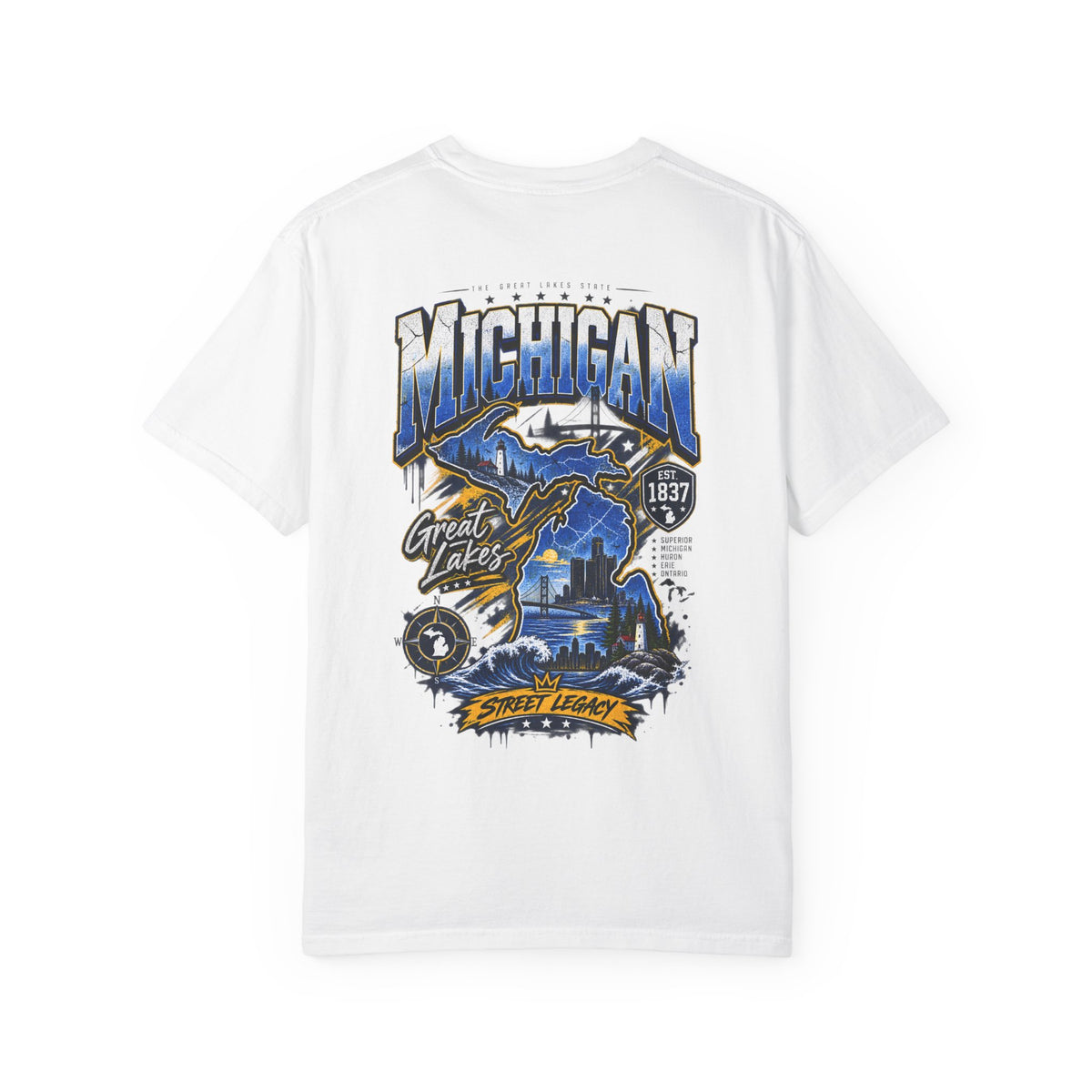 Michigan Street Legacy Unisex Comfort Color 1717 Streetwear Graphic Tee