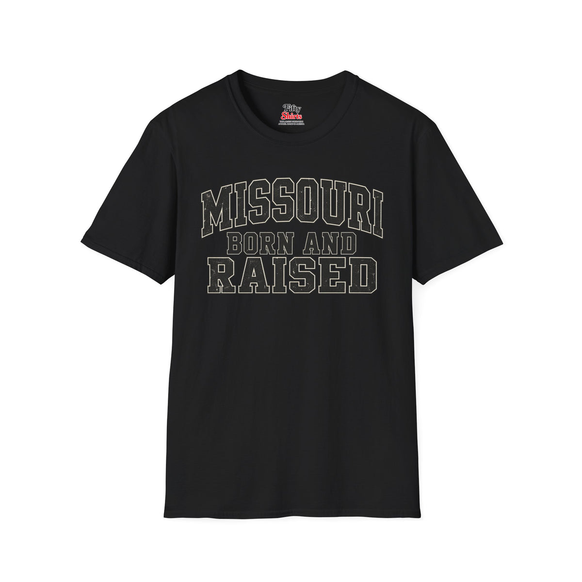 Missouri Born and Raised Unisex Softstyle T Shirt State Name Graphic Tee