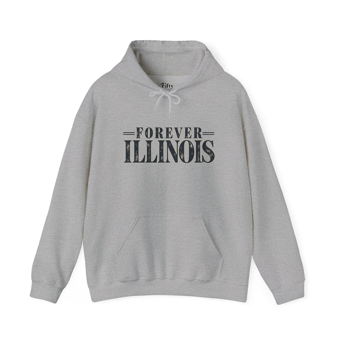 Forever Illinois Unisex Hoodie State Name Graphic