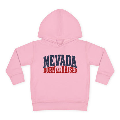 Nevada Born and Raised Rugged Western Unisex Toddler Pullover Fleece Hoodie