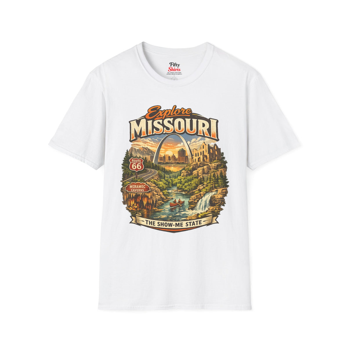 Explore Missouri Unisex Softstyle T Shirt State Pride Graphic Tee Collections FS03