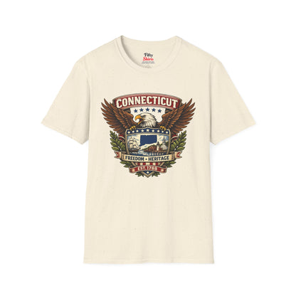 Connecticut American Eagle Unisex Softstyle T Shirt State Pride Graphic Tee Collections FS03