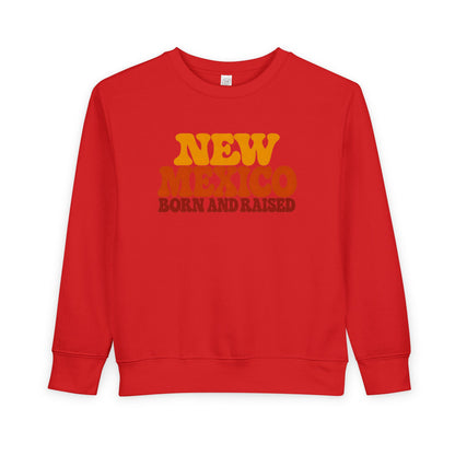 New Mexico Born and Raised 1970s Retro Unisex Toddler Sweatshirt