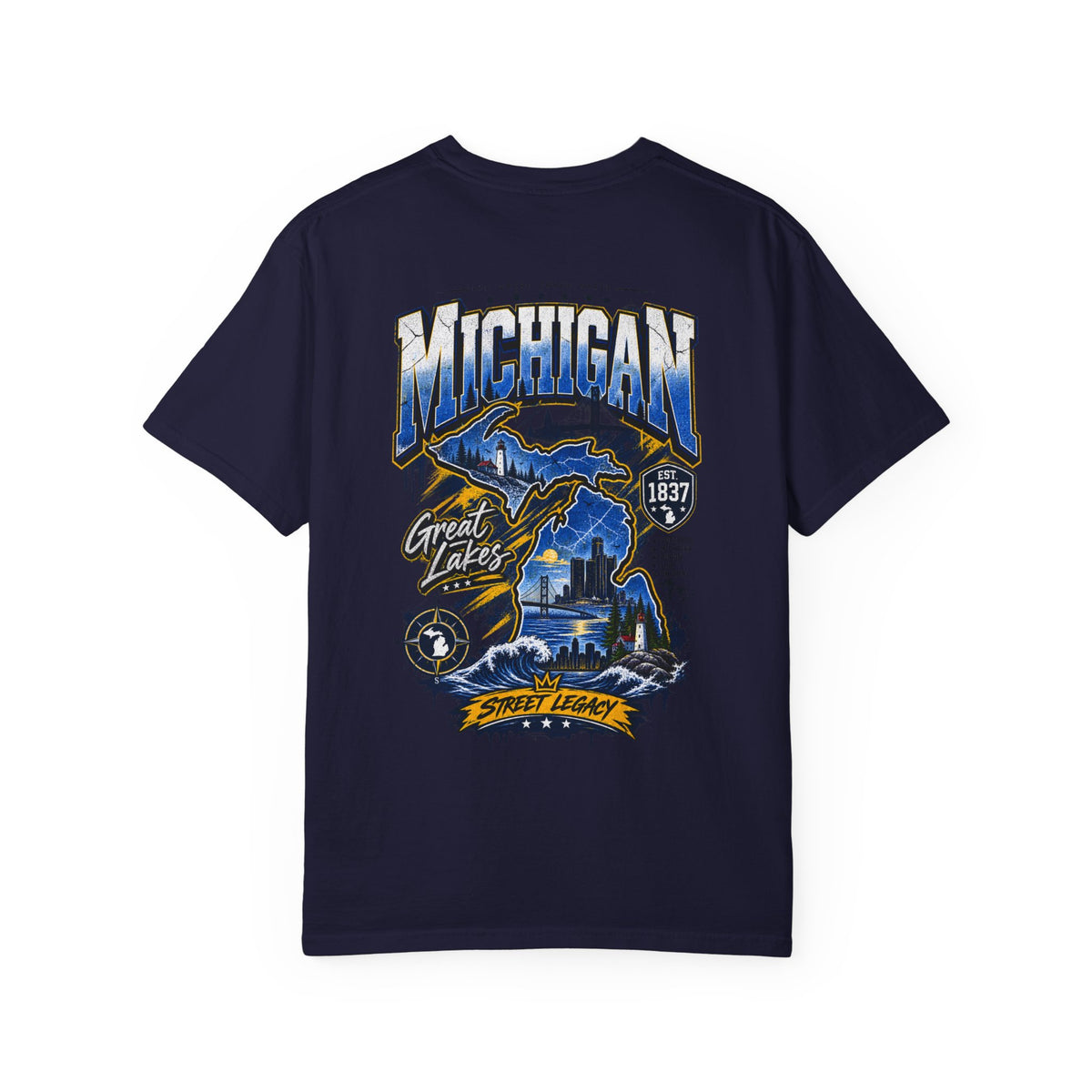 Michigan Street Legacy Unisex Comfort Color 1717 Streetwear Graphic Tee