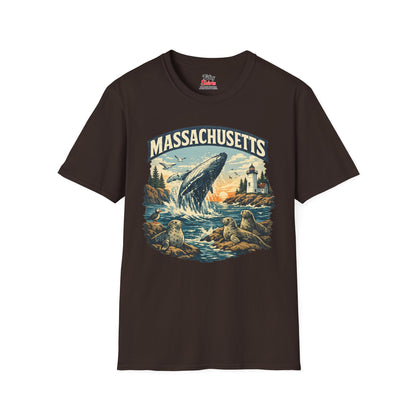 Massachusetts Wildlife Unisex Softstyle T Shirt State Pride Graphic Tee Collections FS03