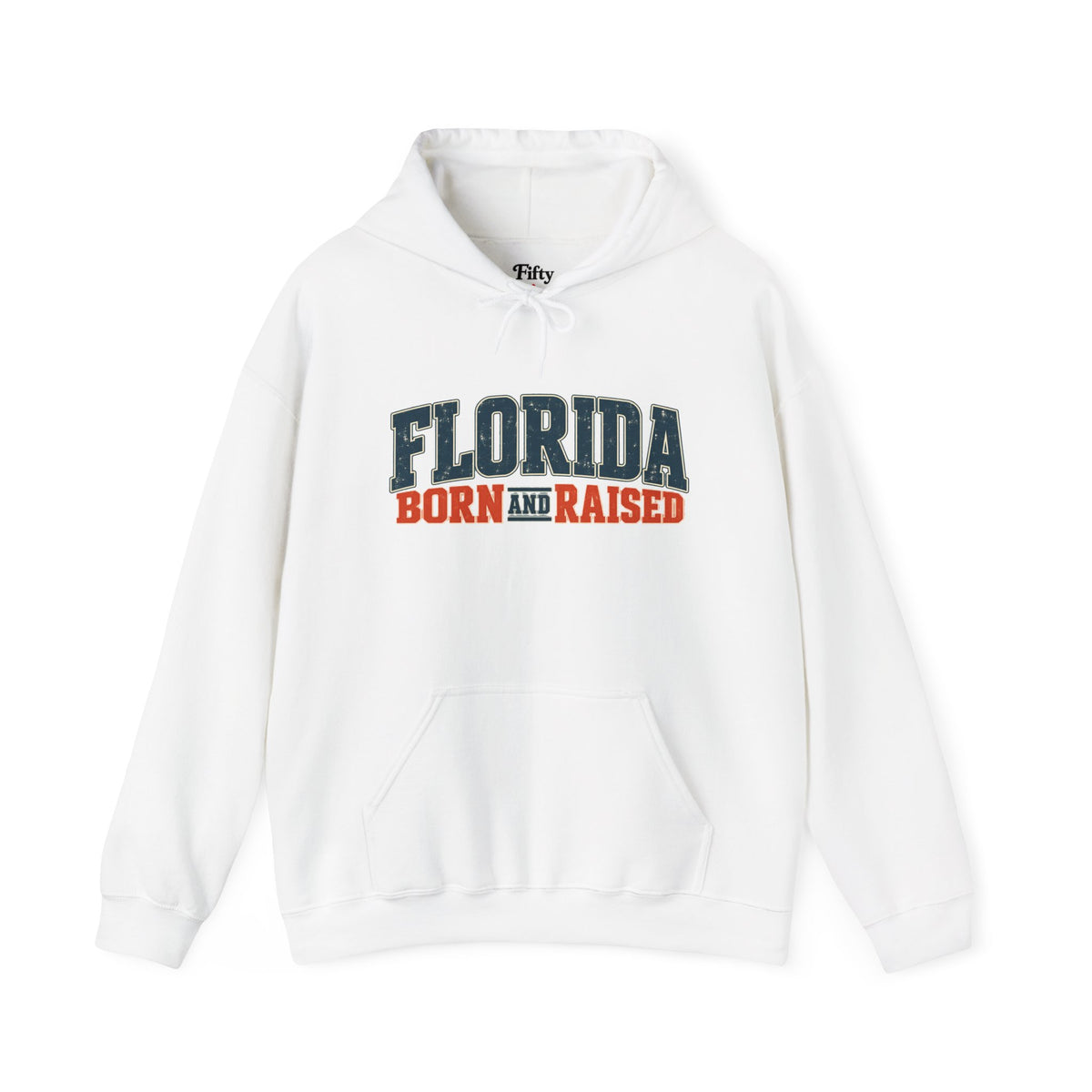 Florida Born and Raised Coastal Vintage Unisex Hoodie Graphic