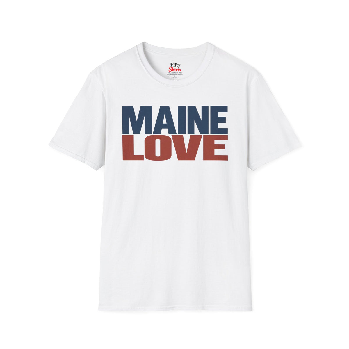 Maine Love Unisex Softstyle T Shirt State Name Graphic Tee