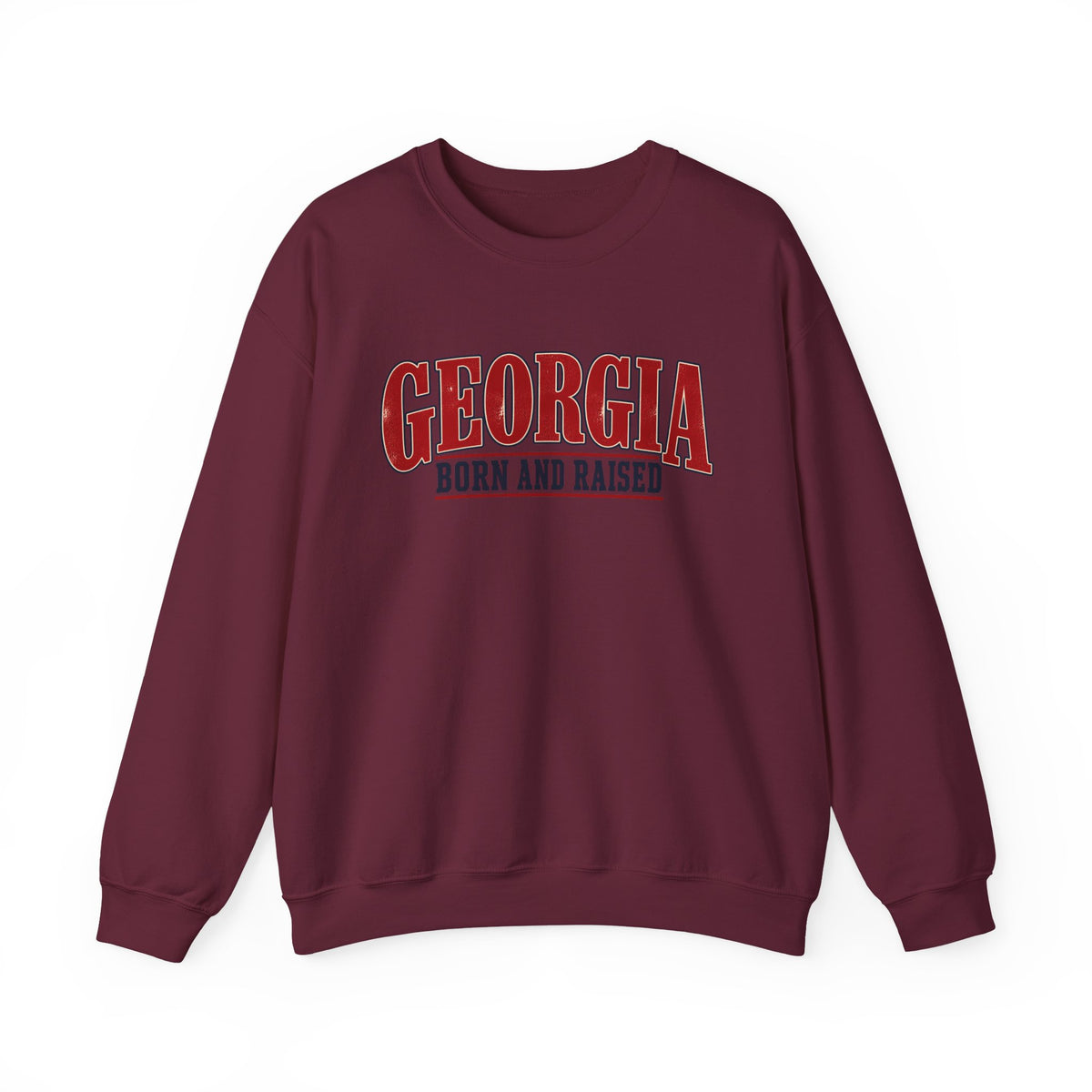 Georgia Born and Raised Classic Americana Unisex Sweatshirt Graphic