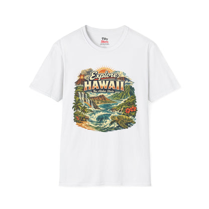 Explore Hawaii Unisex Softstyle T Shirt State Pride Graphic Tee Collections FS03