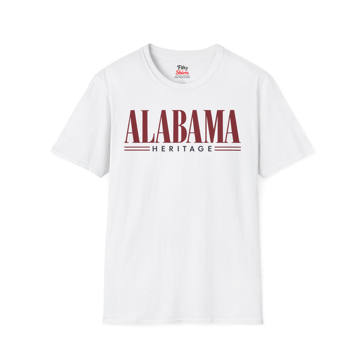Alabama Heritage Unisex Softstyle T Shirt State Name Graphic Tee